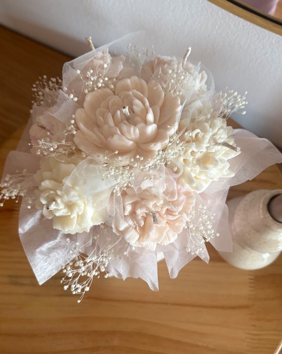 Candles Flower Box - růžový, malý